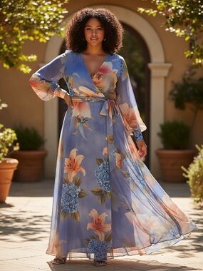 Karen T Designs: Floral Maxi Dress 💐 GORGEOUS!!